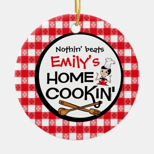 Home Cookin' Personalized Ornament (Voorkant)
