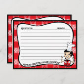 Home Cookin' Recipe Cards Briefkaart (Voorkant / Achterkant)