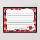 Home Cookin' Recipe Cards Briefkaart (Achterkant)