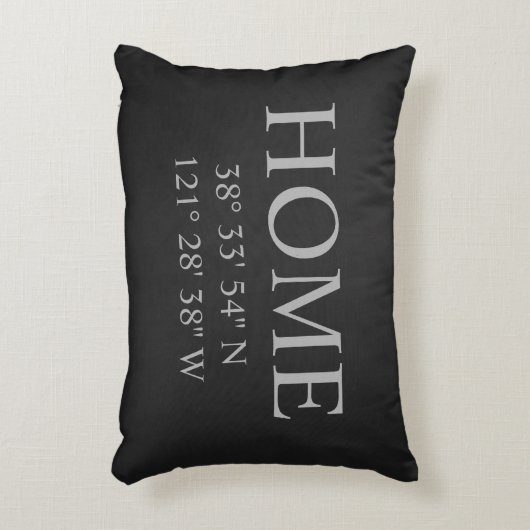 Home Coördinaten Kussen (Voorkant(Verticaal))