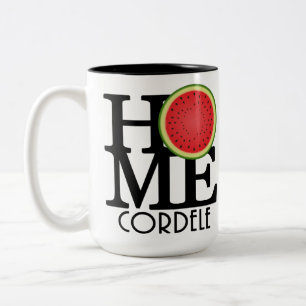 HOME Cordele Georgia Watermeloenserie 15oz Tweekleurige Koffiemok