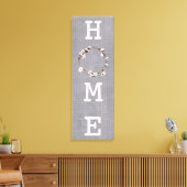 Home Cotton Wreath Rustic Linen Farmhouse Canvas Afdruk (Insitu (Woonkamer))