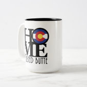 HOME Crested Butte 15 oz Tweekleurige Koffiemok (Voorkant links)