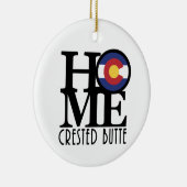 HOME Crested Butte Colorado Keramisch Ornament (Rechts)
