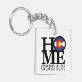 HOME Crested Butte Colorado Sleutelhanger (Voorkant Links)