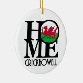 HOME Crickhowell Wales Keramisch Ornament (Rechts)
