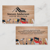 Home Dak Logo | Bouw handgereedschap Visitekaartje (Voorkant / Achterkant)