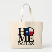HOME Dallas Texas Grote Tote Bag (Voorkant)