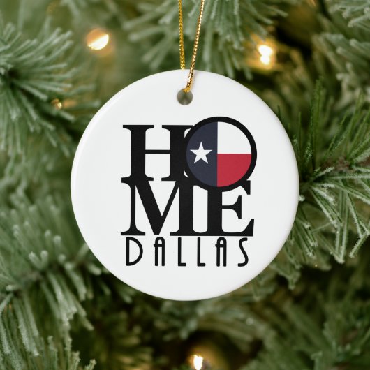 HOME Dallas Texas Keramisch Ornament (Boom)
