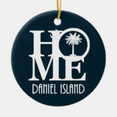 HOME Daniel Island South Carolina Keramisch Ornament (Voorkant)