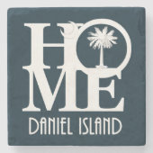 HOME Daniel Island South Carolina Stone Onderzette Stenen Onderzetter (Voorkant)