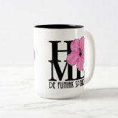 HOME De Funiak Springs 15oz Pink Hibiscus Tweekleurige Koffiemok (Voorkant rechts)