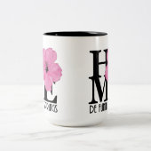 HOME De Funiak Springs 15oz Pink Hibiscus Tweekleurige Koffiemok (Center)