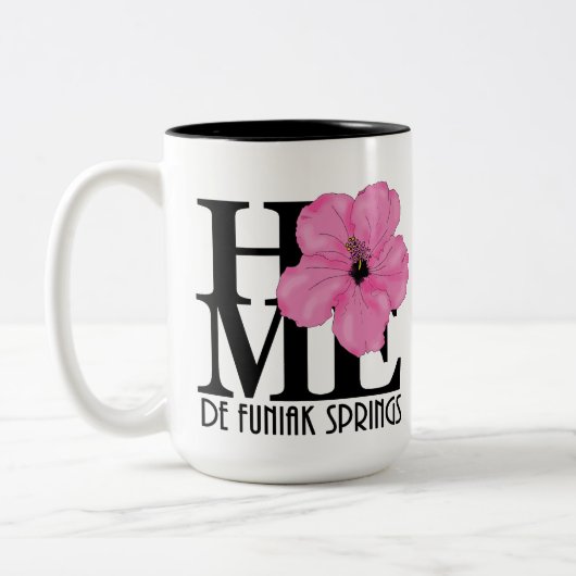 HOME De Funiak Springs 15oz Pink Hibiscus Tweekleurige Koffiemok (Links)