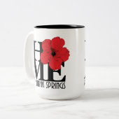 HOME De Funiak Springs 15oz Red Hibiscus Tweekleurige Koffiemok (Voorkant links)