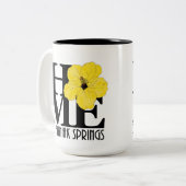HOME De Funiak Springs 15oz Yellow Hibiscus Tweekleurige Koffiemok (Voorkant links)