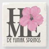 HOME DE Funiak Springs Pink Hibiscus Stenen Onderzetter (Voorkant)