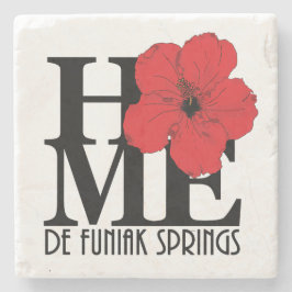HOME De Funiak Springs Red Hibiscus Stenen Onderzetter