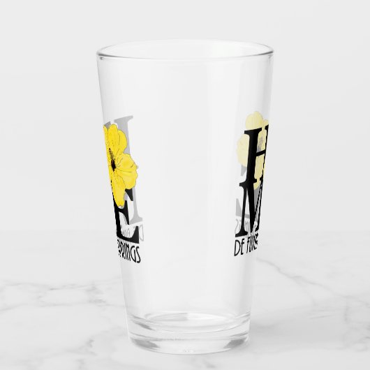HOME DE Funiak Springs Yellow Hibiscus Glas (Rechts)