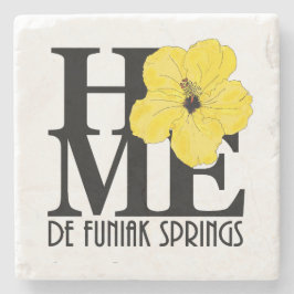 HOME DE Funiak Springs Yellow Hibiscus Stenen Onderzetter
