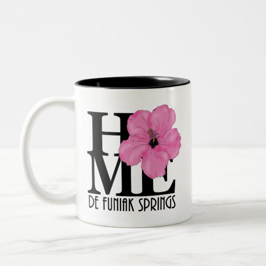 HOME De Funiak SpringsRoze Hibiscus 11oz Tweekleurige Koffiemok (Links)