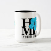 HOME De FuniakSprings 15oz Blue Hibiscus Tweekleurige Koffiemok (Voorkant rechts)