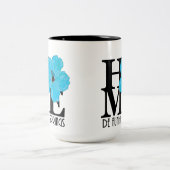 HOME De FuniakSprings 15oz Blue Hibiscus Tweekleurige Koffiemok (Center)