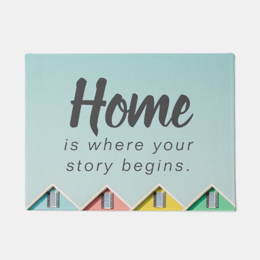 Home De groep telt Homebody Quotes Poste Deurmat (Voorkant)