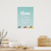 Home De groep telt Homebody Quotes Poste Poster (Keuken)