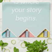 Home De groep telt Homebody Quotes Poste Theedoek (Gevouwen)