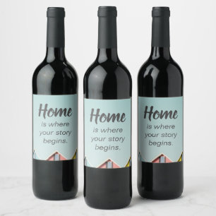 Home De groep telt Homebody Quotes Poste Wijn Etiket