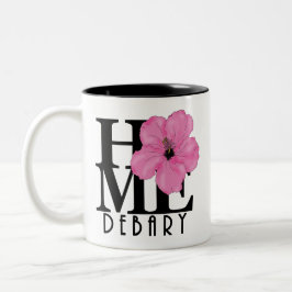 HOME Debary Florida 11oz Pink Hibisus Tweekleurige Koffiemok