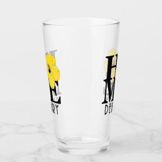 HOME Debary Yellow Hibiscus Glas (Links)