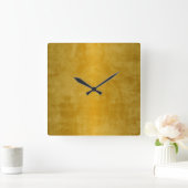 Home Decor Accents Metallic Gold Vierkante Klok (Huis)