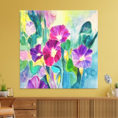 Home Decor Bloemen Waterverf Canvas Print (Insitu (Woonkamer))
