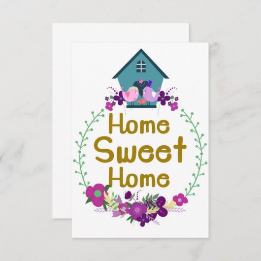Home Decor Home Sweet Homes Bedankkaart (Voorkant / Achterkant)