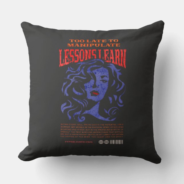 HOME DECOR MANIPULATE LESSONS LEARN THROW PILLOW  KUSSEN (Voorkant)
