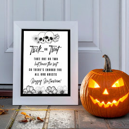 Home Decor schedels Trick or treat Halloween Teken Poster
