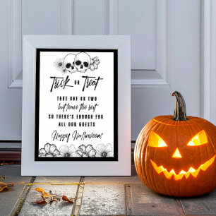 Home Decor schedels Trick or treat Halloween Teken Poster
