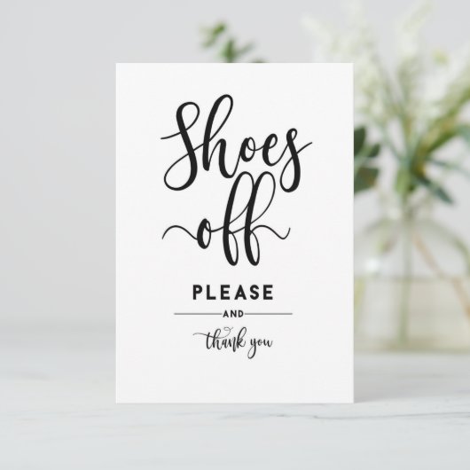 Home Decor Shoes off alsjeblieft en bedankt (Staand voorkant)