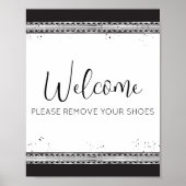 Home Decor Verwijder alstublieft uw schoenenteken  Poster (Voorkant)