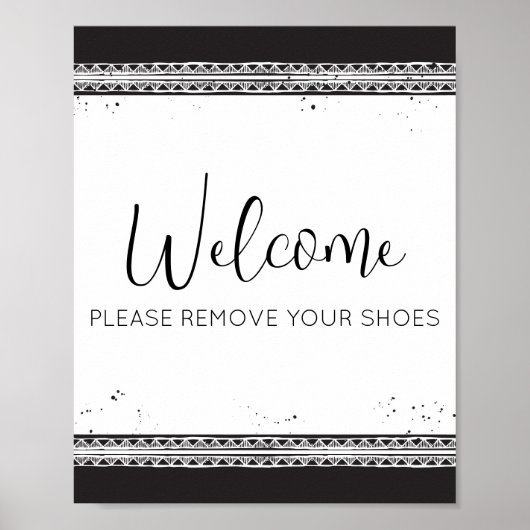 Home Decor Verwijder alstublieft uw schoenenteken  Poster (Voorkant)