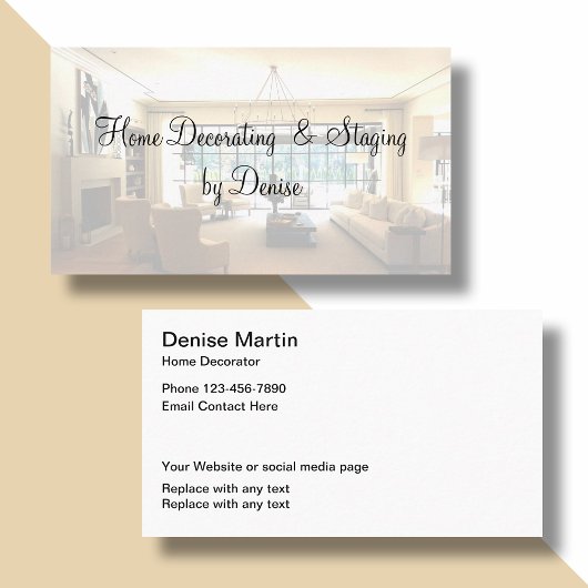 Home Decoratie en Staging Visitekaartje