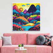 Home Decoration Whimsical Abstracte Boho Natuur Canvas Afdruk (Insitu (Woonkamer))