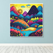 Home Decoration Whimsical Abstracte Boho Natuur Canvas Afdruk (Insitu (Houten vloer))