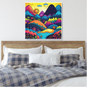 Home Decoration Whimsical Abstracte Boho Natuur Canvas Afdruk (Insitu (Slaapkamer))