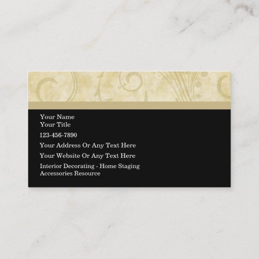 Home Decorator Visitekaartjes (Achterkant)