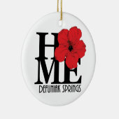 HOME DeFuniak Springs Red Hibiscus Keramisch Ornament (Rechts)