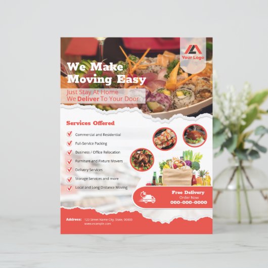 Home Delivery Service Flyer (Staand voorkant)