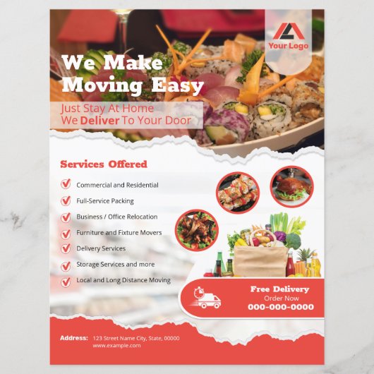 Home Delivery Service Flyer (Voorkant)